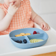 Assiette + couvercle en silicone - océan