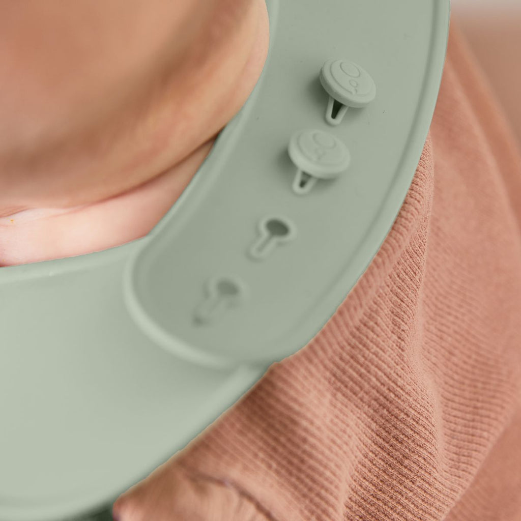 Bavoir en silicone - Sauge