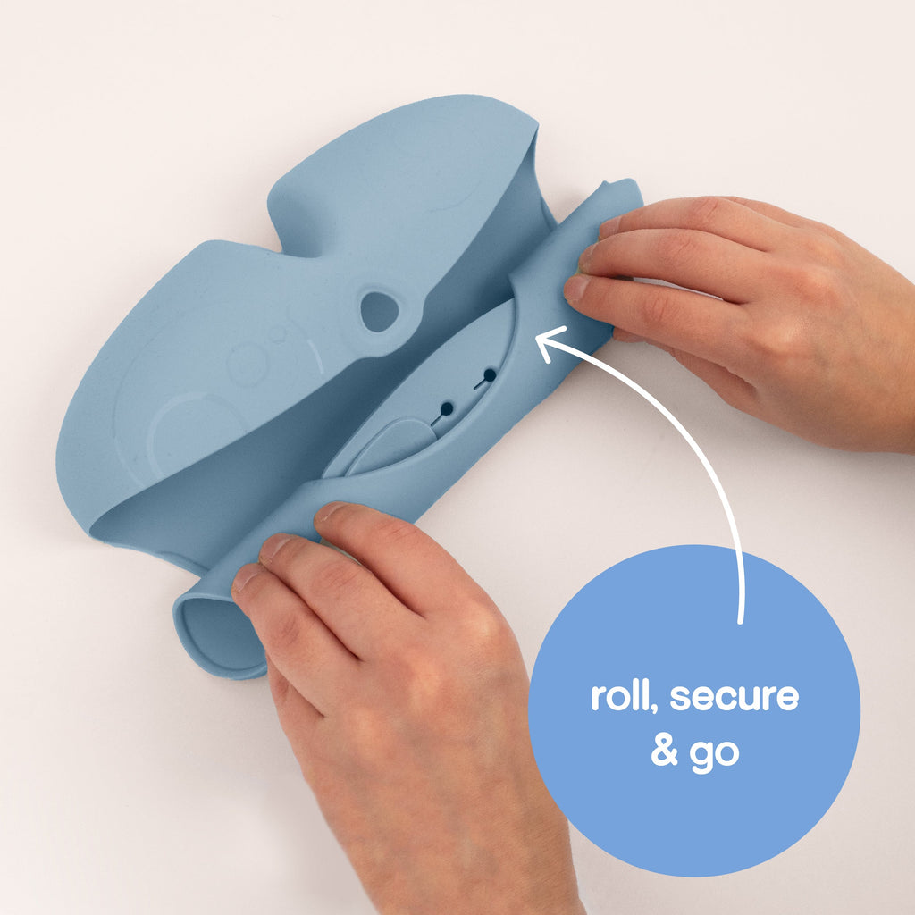 Bavoir en silicone - Sauge