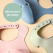 Bavoir en silicone - Sauge