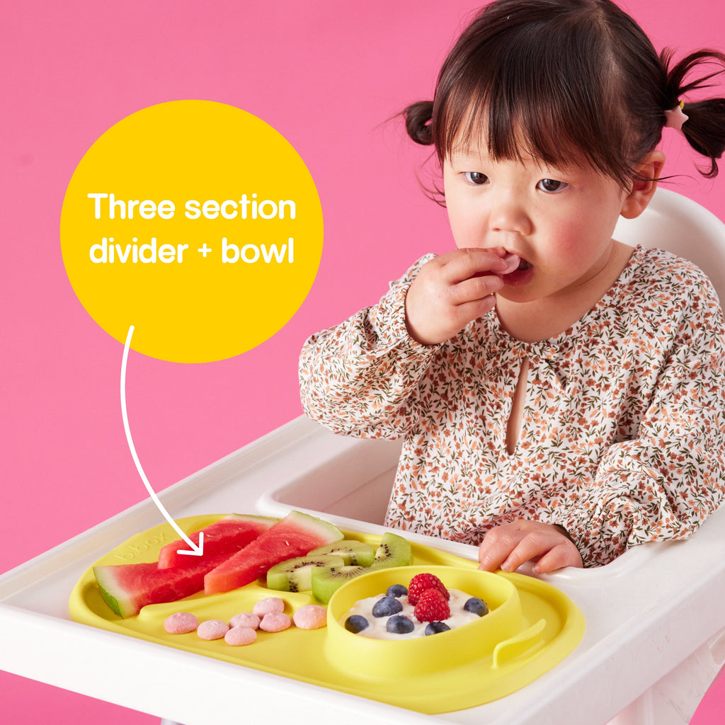 tapis de repas roll + go - lemon sherbet