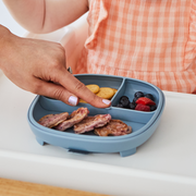 Assiette à ventouse  2 en 1 - sauge