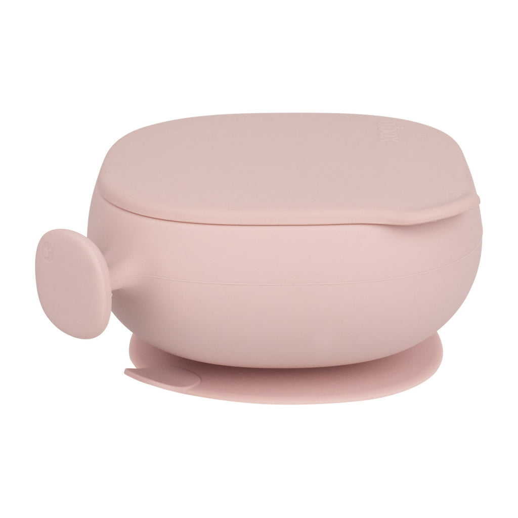 Bol + couvercle en silicone - blush