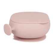 Bol + couvercle en silicone - blush