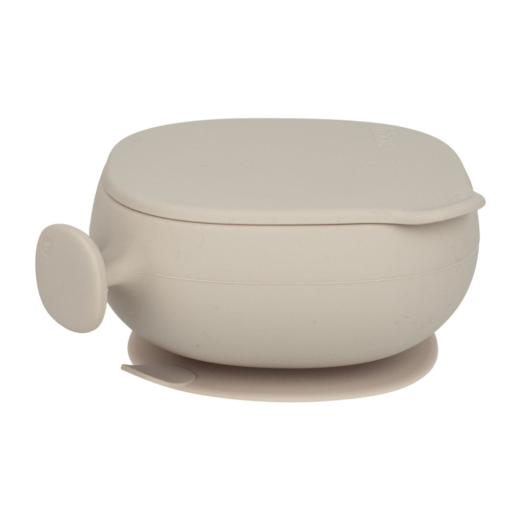 Bol + couvercle en silicone - latte