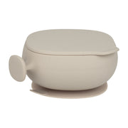 Bol + couvercle en silicone - latte