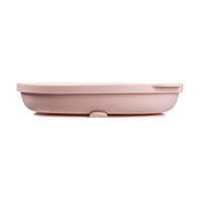 Assiette + couvercle en silicone - blush