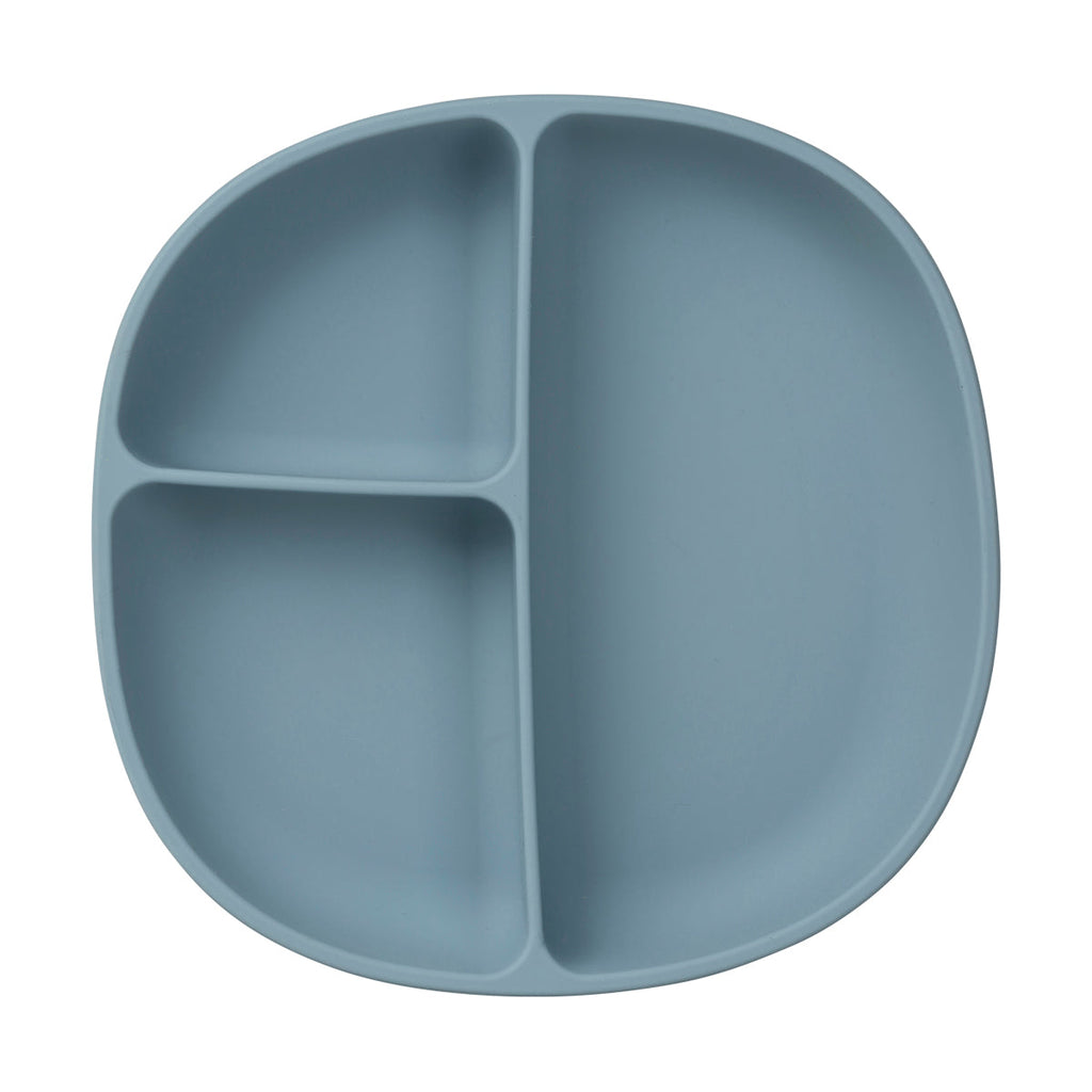 Assiette + couvercle en silicone - océan