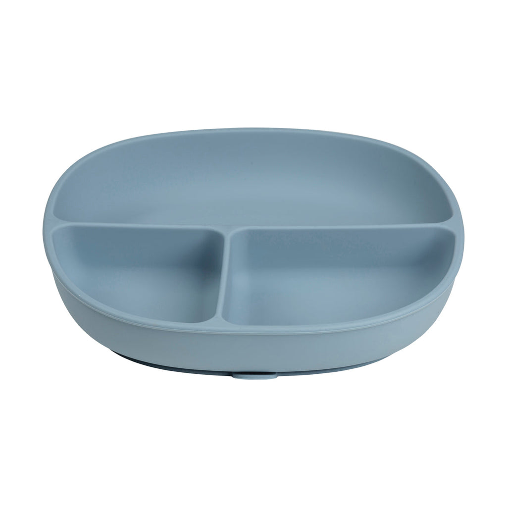 Assiette + couvercle en silicone - océan