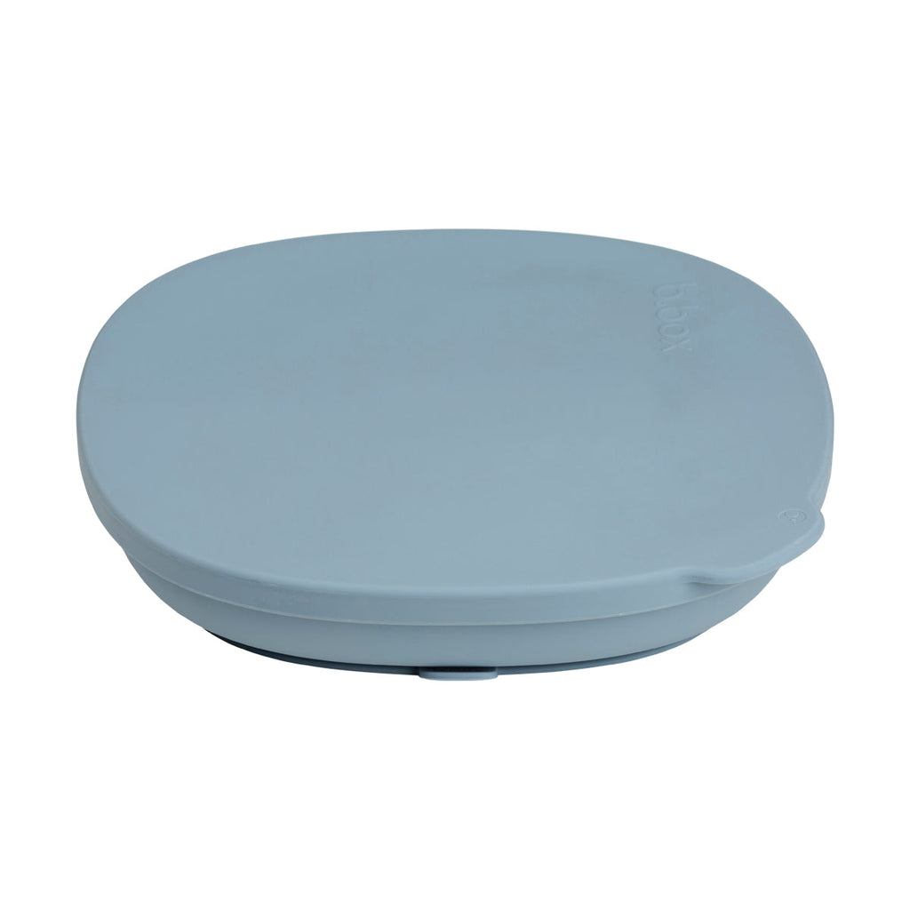 Assiette + couvercle en silicone - océan