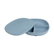 Assiette + couvercle en silicone - océan