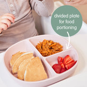 Assiette + couvercle en silicone - océan