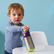child with 350ml insulated drink bottle - lilac pop - b.box for kids