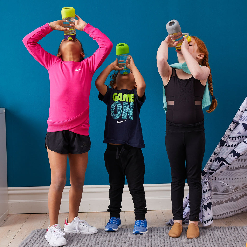 children with sport spout 450ml bottle - blue slate - b.box for kids